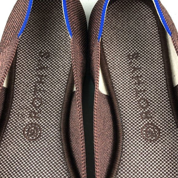 ROTHYS Size 12 Limited Edition The Flat Truffle Python Knit Ballet Flats Retired - Picture 11 of 13